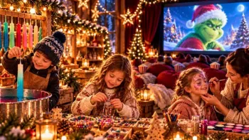Kerzenziehen, basteln, schminken und Kinderkino: der Grinch