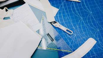 Sewing supplies on the table